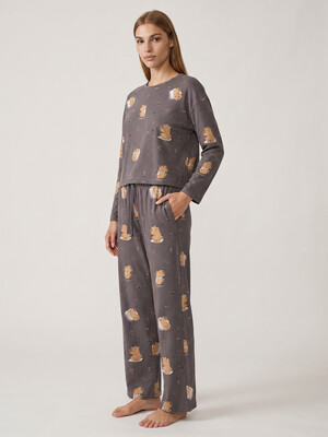 Купить Хлопковый домашний костюм (лонгслив + брюки) HAYS 80181 в Украина в Lingerie.ua - Одяг для дому та відпочинку, Фото 4