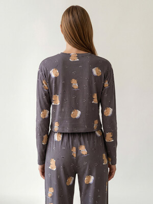 Купить Хлопковый домашний костюм (лонгслив + брюки) HAYS 80181 в Украина в Lingerie.ua - Одяг для дому та відпочинку, Фото 9