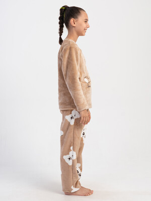 Купить Теплый домашний костюм из велсофта (свитшот + брюки) VIENETTA KIDS 4031250297 в Украина в Lingerie.ua - Одяг для дому та відпочинку, Фото 5