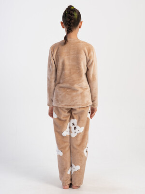 Купить Теплый домашний костюм из велсофта (свитшот + брюки) VIENETTA KIDS 4031250297 в Украина в Lingerie.ua - Одяг для дому та відпочинку, Фото 6