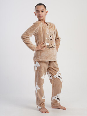 Купить Теплый домашний костюм из велсофта (свитшот + брюки) VIENETTA KIDS 4031250297 в Украина в Lingerie.ua - Одяг для дому та відпочинку, Фото 7
