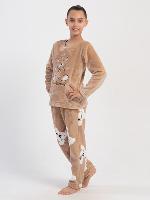 Купить Теплый домашний костюм из велсофта (свитшот + брюки) VIENETTA KIDS 4031250297 в Украина в Lingerie.ua - Одяг для дому та відпочинку, Фото 8