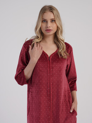 Купить Велюровый женский халат на молнии VIENETTA 4031060000 в Украина в Lingerie.ua - Одяг для дому та відпочинку, Фото 6