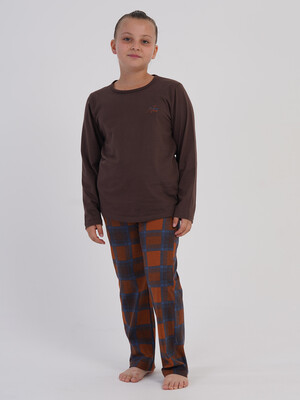 Купить Хлопковый костюм детский для дома и сна (лонгслив + брюки) VIENETTA KIDS 1619800002 в Украина