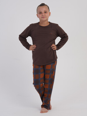 Купить Хлопковый костюм детский для дома и сна (лонгслив + брюки) VIENETTA KIDS 1619800002 в Украина в Lingerie.ua - Одяг для дому та відпочинку, Фото 4