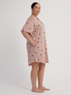Купить Бавовняна туніка великого розміру з коротким рукавом VIENETTA 6010201070 в Украина в Lingerie.ua - Одяг для дому та відпочинку, Фото 2